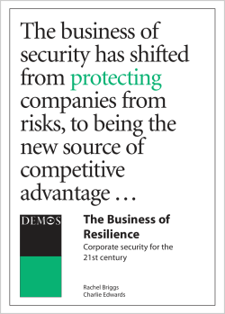 Book cover showing gradient from black to green with title "The business of security has shifted from protecting companies from risks, to being a new source of competitive advantage"