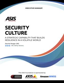 Report cover of Security Culture: A strategic capability that builds resilience in a volatile world 