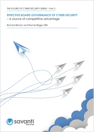 White paper airplane leading three gray paper airplanes upward with dotted flight paths and blue geometric shapes
