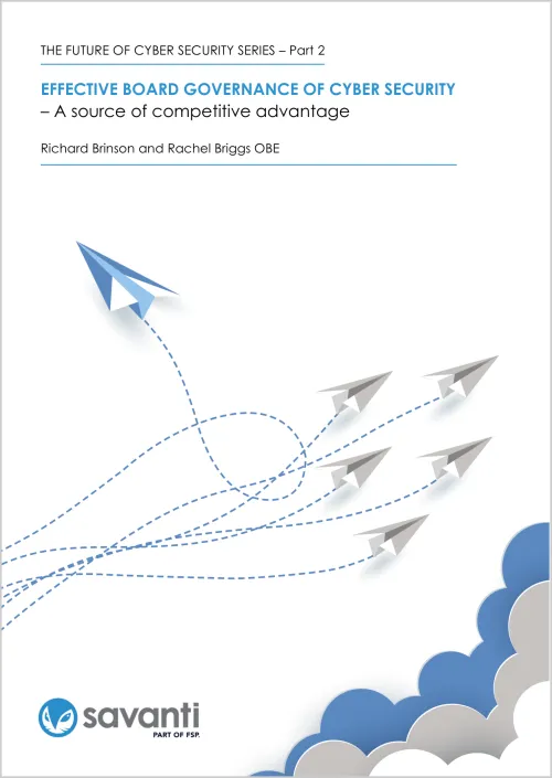 White paper airplane leading three gray paper airplanes upward with dotted flight paths and blue geometric shapes